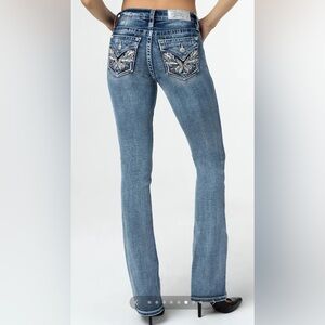 Miss Me Mid-Rise Pop Wing Bootcut Jeans Size 36 x 30